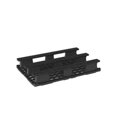 Paleta plastikowa 1200x800x187 mm - ażurowy blat, 3 płozy