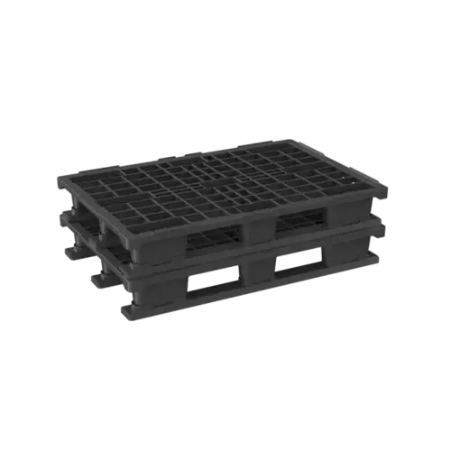 Paleta plastikowa 1200x800x187 mm - ażurowy blat, 3 płozy