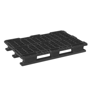 Paleta plastikowa 1200x800x155 mm - ażurowy blat, 3 płozy