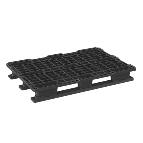 Paleta plastikowa 1200x800x155 mm - ażurowy blat, 3 płozy