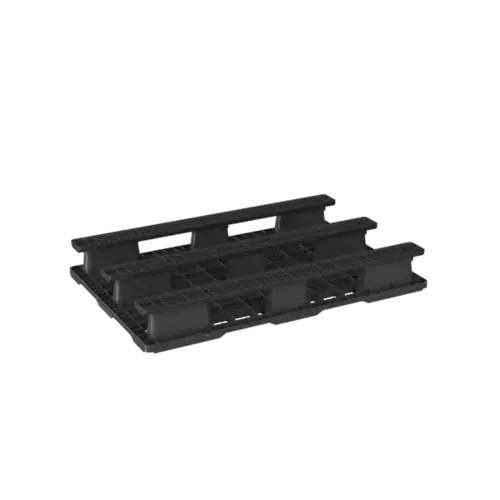 Paleta plastikowa 1200x800x155 mm - ażurowy blat, 3 płozy