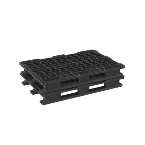 Paleta plastikowa 1200x800x155 mm - ażurowy blat, 3 płozy