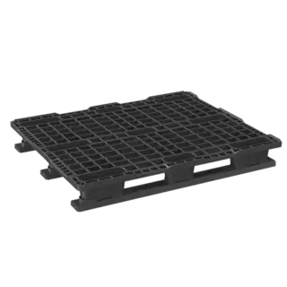 Paleta plastikowa 1200x1000x155 mm - ażurowy blat, 3 płozy