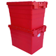 Plastikowy pojemnik z pokrywą na zawiasach 600x400x416 mm - używany
