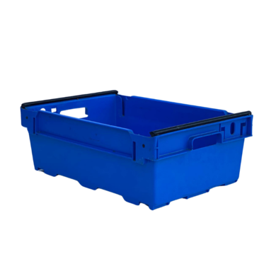 Pojemnik plastikowy z pałąkami 600x400x200mm - gniazdowy