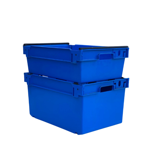 Pojemnik plastikowy z pałąkami 600x400x200mm - gniazdowy
