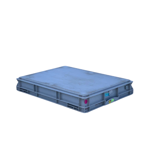 Plastikowy pojemnik Euro 800x600x120 mm - używany