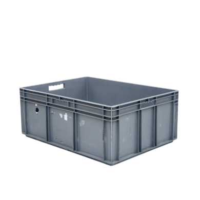 Plastikowy pojemnik Euro 800x600x320 mm - używany