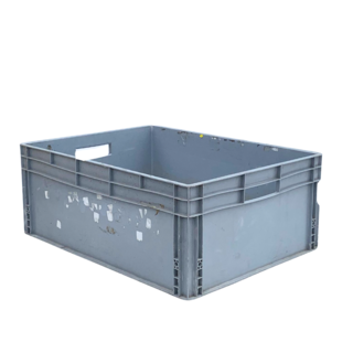 Plastikowy pojemnik Euro 800x600x320 mm - używany