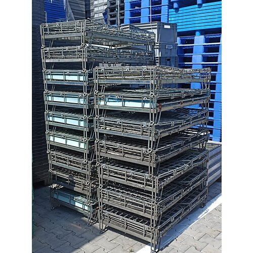 Składany pojemnik metalowy 1150x650x790 mm – używany