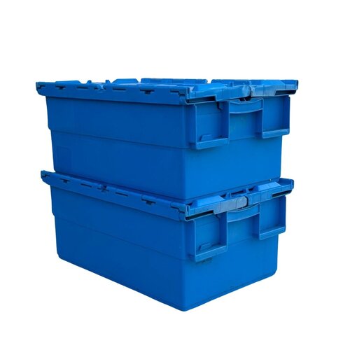 Plastikowy pojemnik z pokrywą 600x400x265 mm - używany