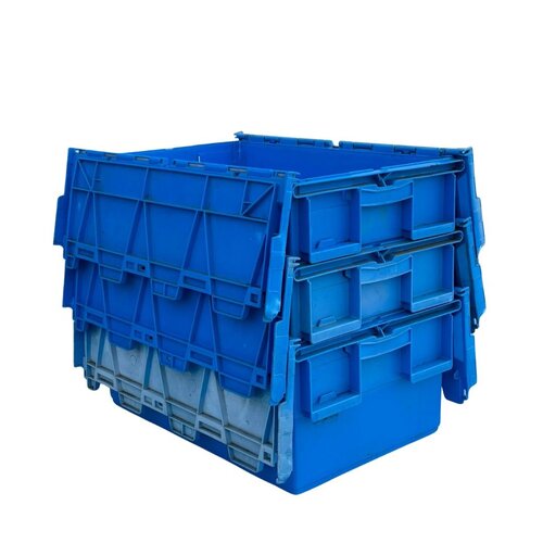 Plastikowy pojemnik z pokrywą 600x400x265 mm - używany