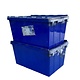 Używany pojemnik plastikowy magazynowy z pokrywą 600x400x320 mm