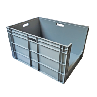 Pojemnik Euronorm 800x600x445mm - 185 litrów, z otworem do chwytania