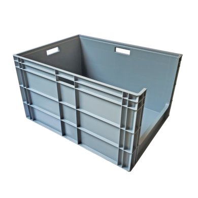 Pojemnik Euronorm 800x600x445mm - 185 litrów, z otworem do chwytania