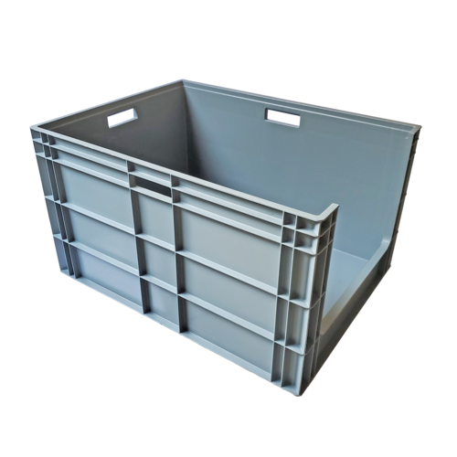 Pojemnik Euronorm 800x600x445mm - 185 litrów, z otworem do chwytania