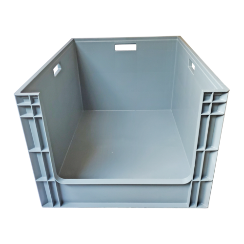 Pojemnik Euronorm 800x600x445mm - 185 litrów, z otworem do chwytania