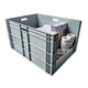 Pojemnik Euronorm 800x600x445mm - 185 litrów, z otworem do chwytania