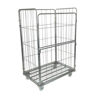 Wózek siatkowy pralniczy typu rollkontener 1200x800x1840 mm - składana ściana przednia