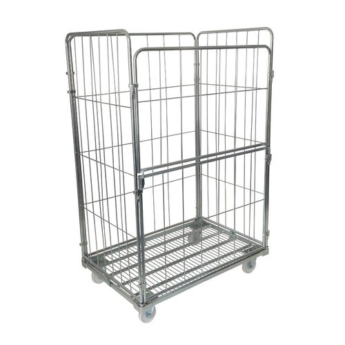 Wózek siatkowy pralniczy typu rollkontener 1200x800x1840 mm - składana ściana przednia