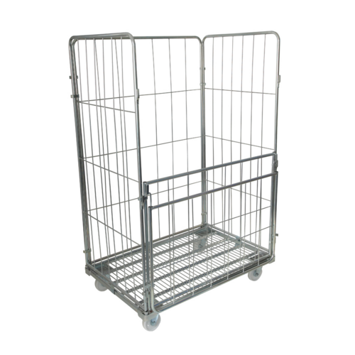 Wózek siatkowy pralniczy typu rollkontener 1200x800x1840 mm - składana ściana przednia