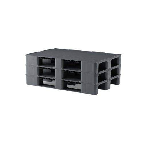 Paleta plastikowa 1200x800x150 mm z pełnym blatem