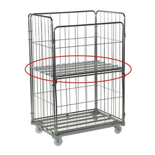 Metalowa półka 1200x800 mm do rollkontenera - udźwig 100 kg