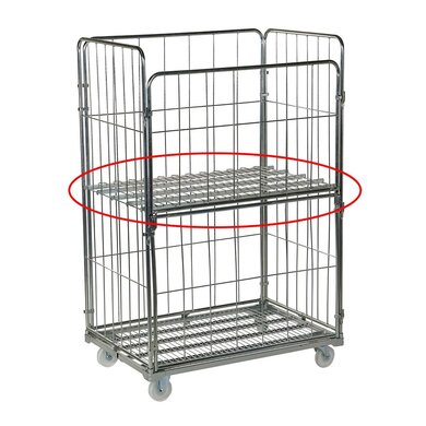 Metalowa półka 1200x800 mm do rollkontenera - udźwig 100 kg