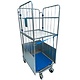 Rollkontener magazynowy 3-ścienny 800x640x1600 mm z półką składaną - używany, 500 kg