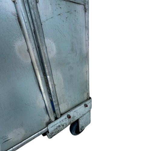 Rollkontener magazynowy 3-ścienny 800x640x1600 mm z półką składaną - używany, 500 kg