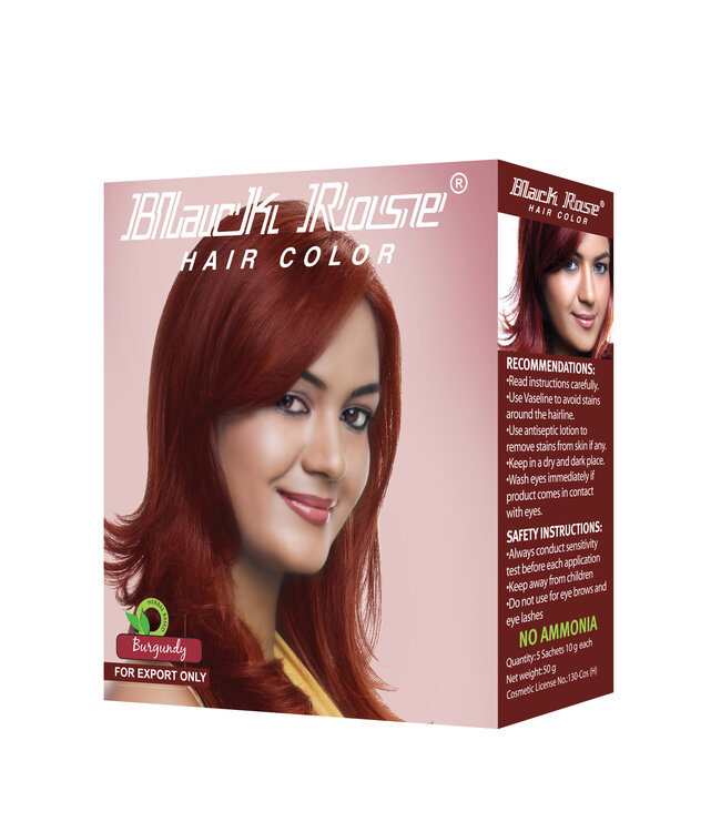 BLACK ROSE Henna Powder Burgundy 50gm (10 pcs)