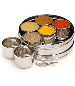 Delispice Stainless Steel Masala Box Size-7 inch