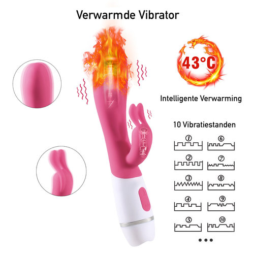 Easylove Verwarmde Bunny Gspot Vibrator