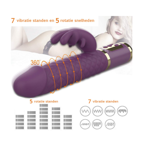 Easylove Hoogwaardige Gspot Rabbit Vibrator met Rotatie