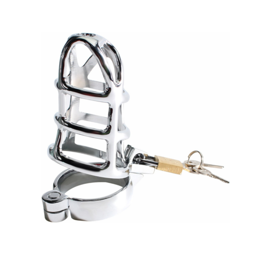Easylove Kuisheids Penis Kooi van RCS Verschroomd met Slot Zilver