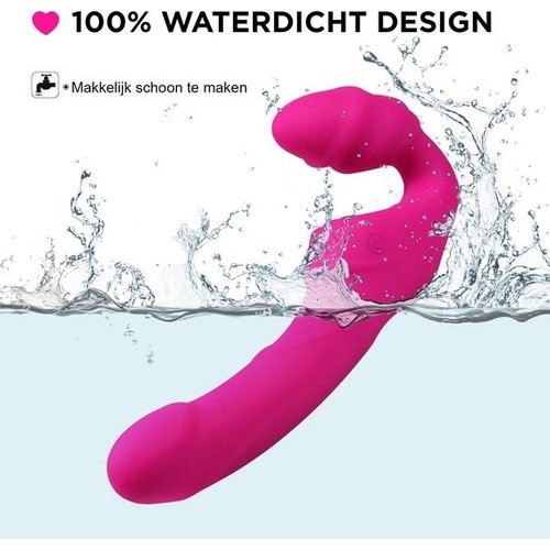 Easylove Straploze Voorbind Dildo Koppelvibrator met Afstandsbediening