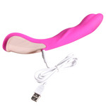 Easylove Vlakke Siliconen Gspot Vibrator met Accu en Geribbeld Structuur