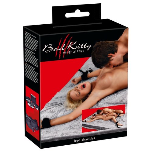 Bad Kitty Bed Boeienset met Pols en Enkel Boeien Klittenband