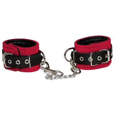 Suède Bondage Boeien met Verwijderbare Schakelketting