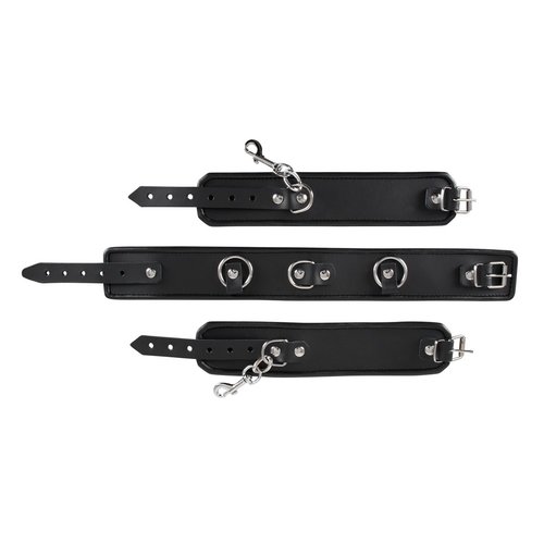 Leren Fetish Boeien Set voor Hals en Polsen ZADO Leren Fetish Boeien Set voor Hals en Polsen