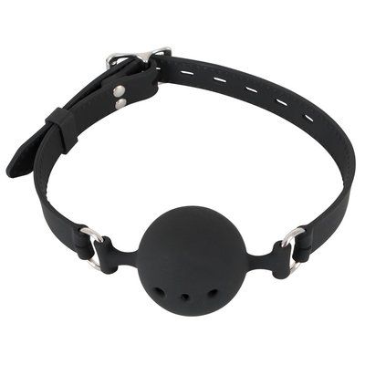 Siliconen Ball Gag met Gaatjes en Verstelbare Gesp Sluiting  Large