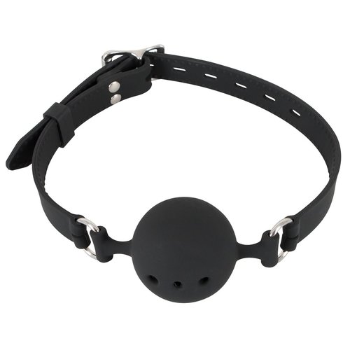 Bad Kitty Siliconen Ball Gag met Gaatjes en Verstelbare Gesp Sluiting  Large