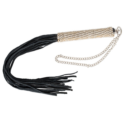 Sprankelende Strass Mini Flogger met Polsband Bad Kitty Sprankelende Strass Mini Flogger met Polsband