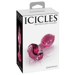 Icicles Glazen Buttplug met Diamanten Edelsteen