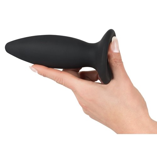 Black Velvets Siliconen Conische Anaal Plug met Vibratie Small