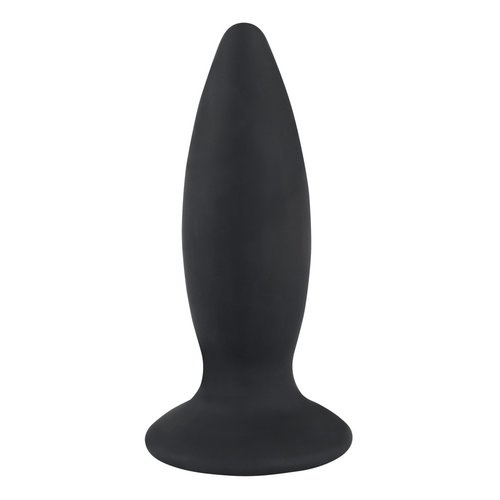 Black Velvets Siliconen Conische Anaal Plug met Vibratie Large