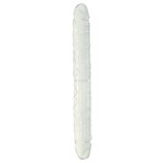 Crystal Doorzichtige Dubbel Dildo met Aders