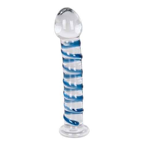 You2Toys Glazen Dildo met Verdikte Eikel Vorm Geribbeld