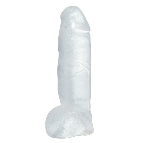 Crystal Strakke Doorzichtige Dildo in Natuurlijke Look