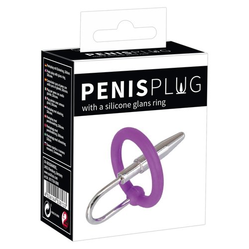 You2Toys Stalen Dilator Penis Plug met Siliconen Eikel Ring